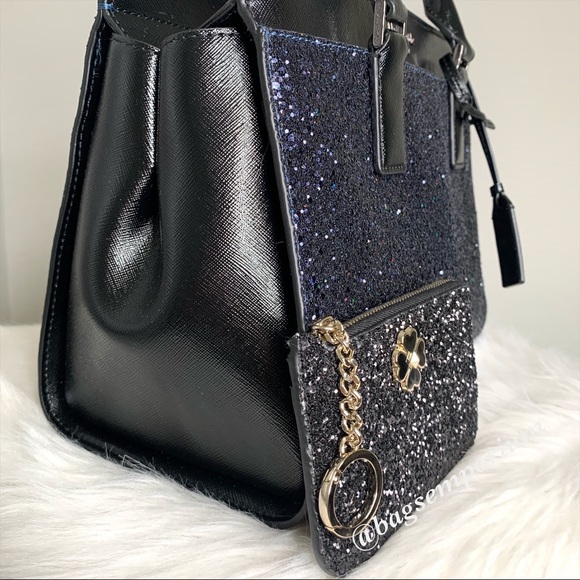 Kate Spade Cameron MD Glitter Satchel Purse Set - Picture 4 of 8
